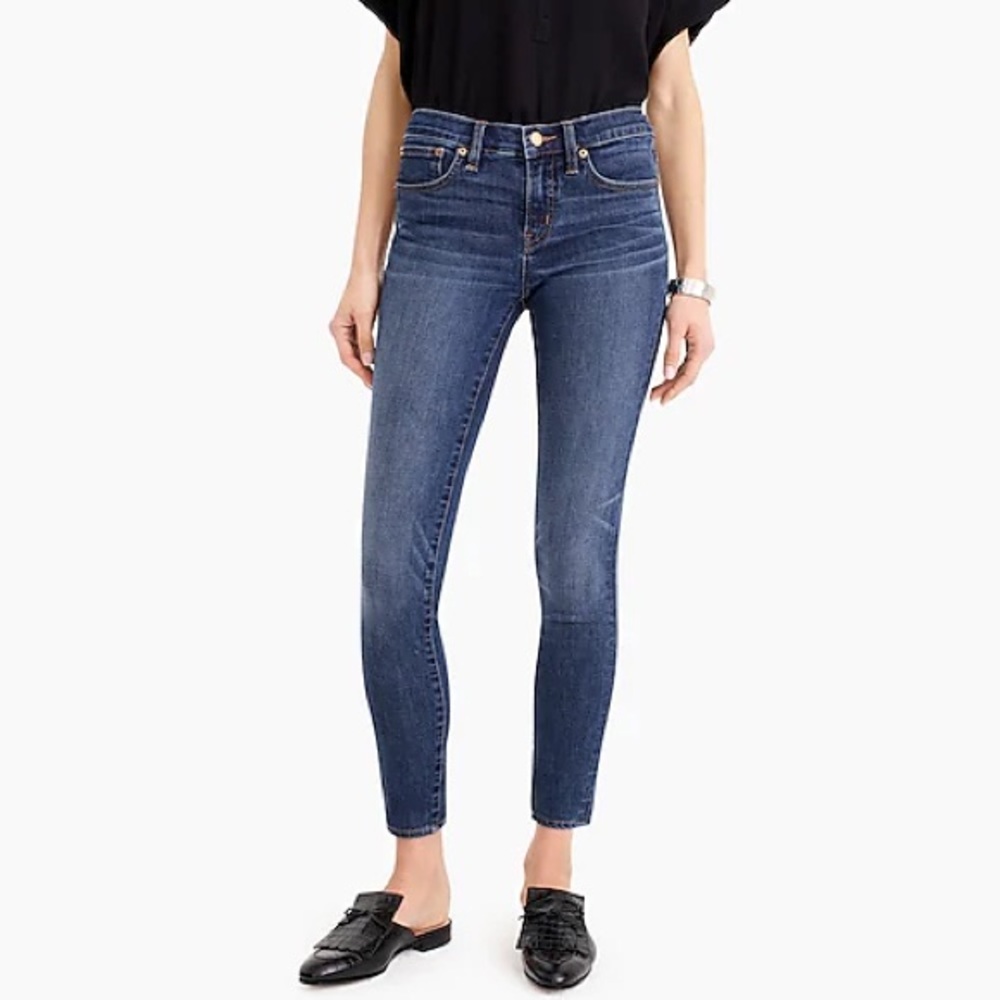 J. CREW HIGH RISE SKINNY BLUE JEANS